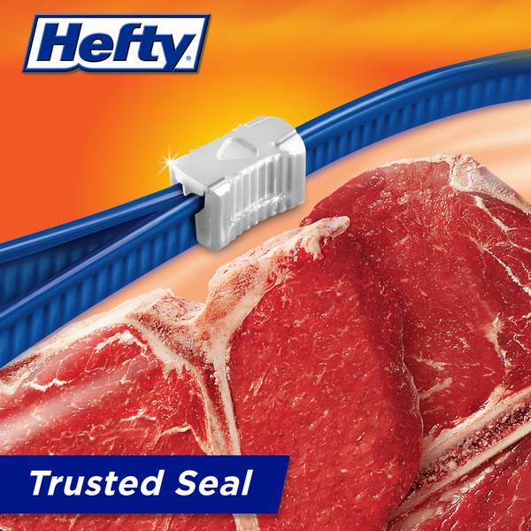 Hefty Freezer Slider Bags, Gallon, 25 Count. (Pack of 1)