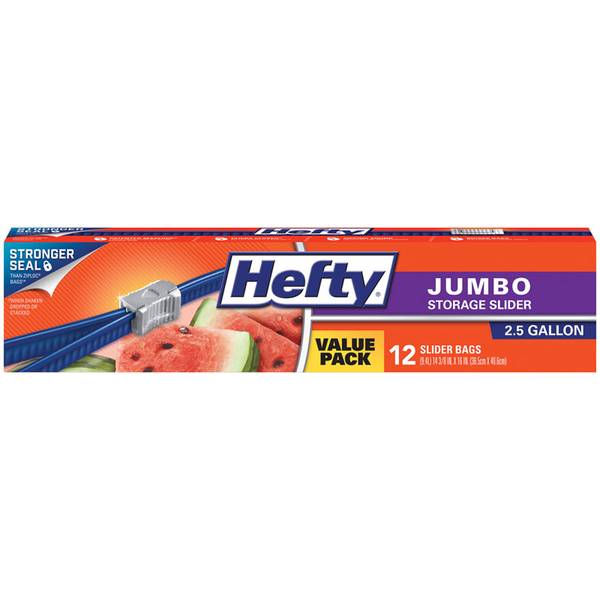 Hefty Slider Storage Bags, Gallon Size, 30 Count (Pack of 4), 120 Total