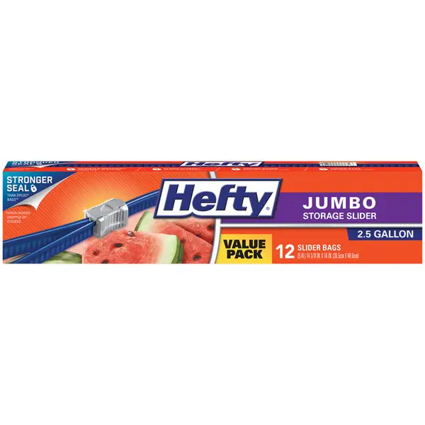 Hefty Slider Food Storage Bags, Quart size, 35 Count