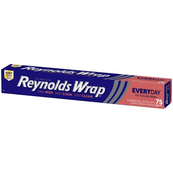 Reynolds Wrap Everyday Strength Aluminum Foil, 25 Square Feet 