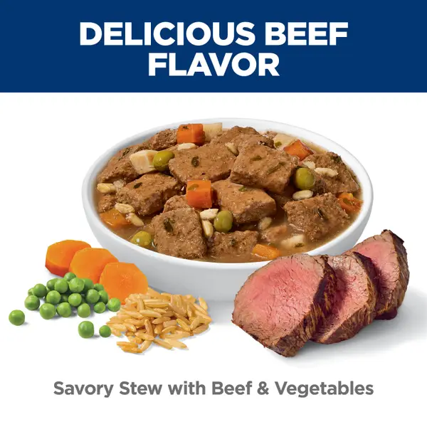 Hill's Science Diet Adult 7+ Savory Stew with Beef & Vegetables