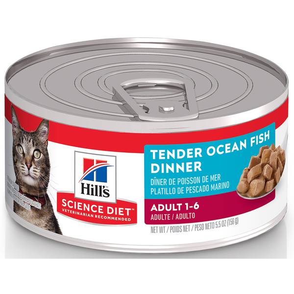 Science Diet Cat Food, Premium, Chunks & Gravy, Tender Ocean Fish Dinner, Adult 1-6 - 5.5 oz