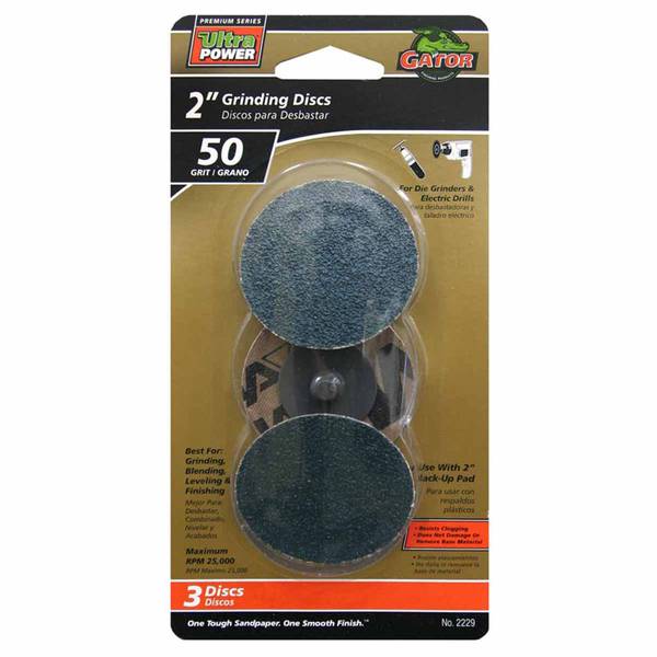 Gator 50-Piece Aluminum Oxide 40-Grit Disc Sandpaper in the Power