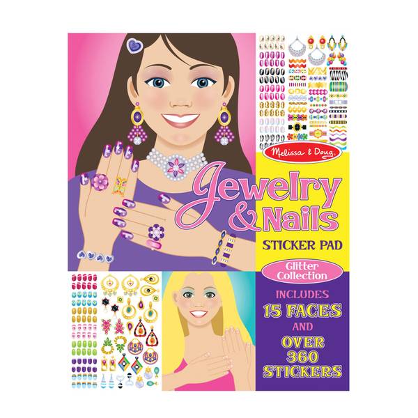 Melissa & Doug Jewelry & Nails Glitter Collection Sticker Pa(20x$3.97)