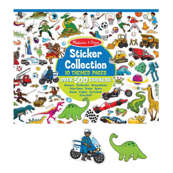 Sticker Collection Book: 500+ Stickers - Dinosaurs, Vehicles, Space, and More
