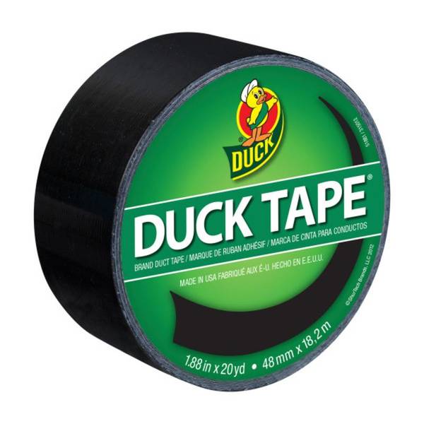 Colored Duct Tape IPG JobSite DUCTape Black Single Roll 1.88" x 20 yd 