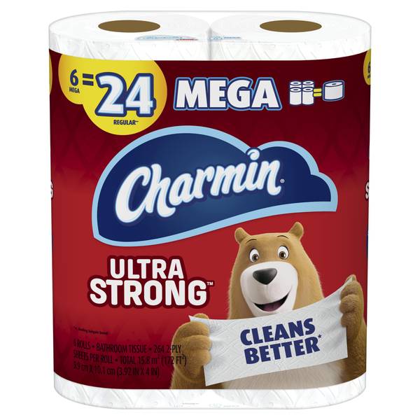 Cottonelle Ultra Clean Toilet Paper, Strong Toilet Tissue Mega