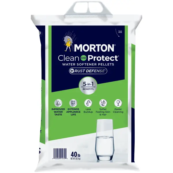 40 Lb 2, Plain Plain Morton Salt Morton F124700000g Clean & Protect/Rust Defense Water Softener Pellets 