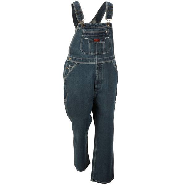 Fivebrother Men's Denim Bib Overalls, Enzyme Washed, 44x30 2101.4544X30 Blain's Farm & Fleet