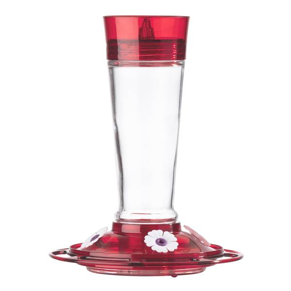 Photo of Bird Health+ Ruby Hummingbird Feeder, 10 oz, Soft Ports, Integrated Perch Design