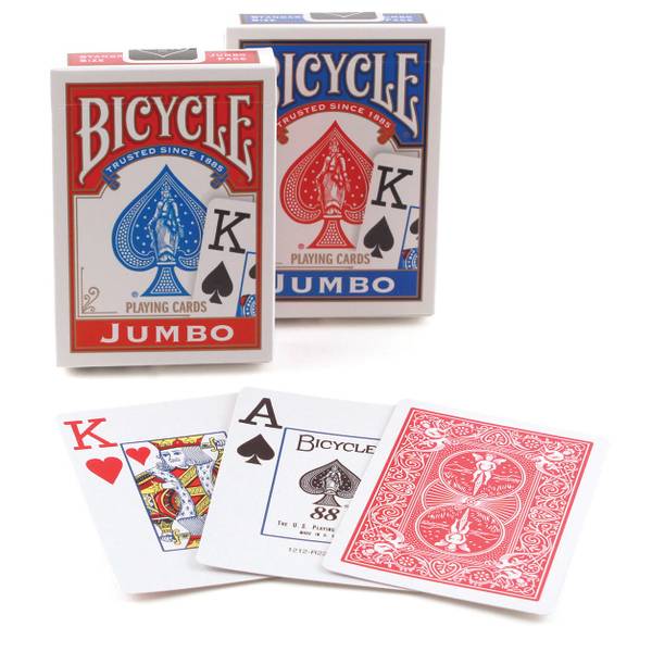 Jumbo Playing Cards  Ages 4 4.7 in x 6.7 in Four Times Larger Than Standard Ca 