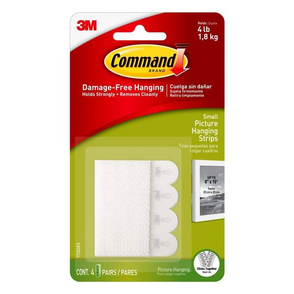 Command Hanging Strips, Small Picture - 4 pairs