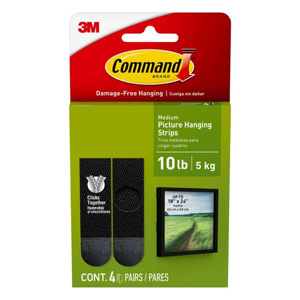 Command 4-Pack 10 lb Black Picture Hanging Strips - 17201BLK-ES | Blain ...