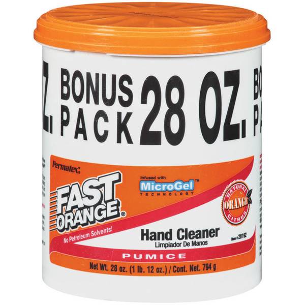 Permatex Fast Orange Antibacterial Pumice Hand Cleaner Removes Grease