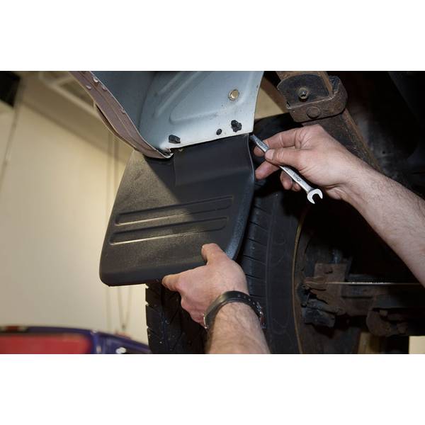 Photo of Splash Guard and Mud Flap Installation