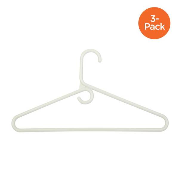 Honey-Can-Do 50-Pack Rubber Grip No-Slip Plastic Hangers White