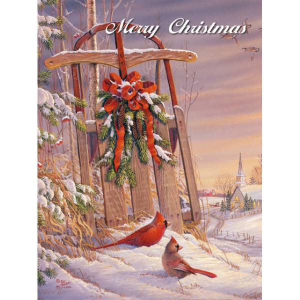 Lang 18 Count Wintertime Cardinal Boxed Christmas Cards 1004669 Blain's Farm & Fleet