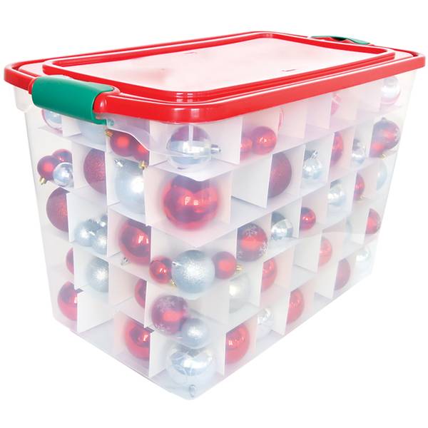 Homz 112 Qt Christmas Ornament Storage Box  3450HORG.06  Blain's Farm