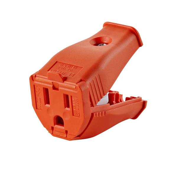 Leviton 3 Wire Replacement Female Electrical Connector, Orange 003
