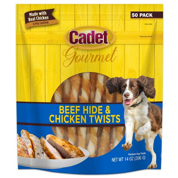 Cadet Premium Grade Braided Beef Hide Holiday Cane