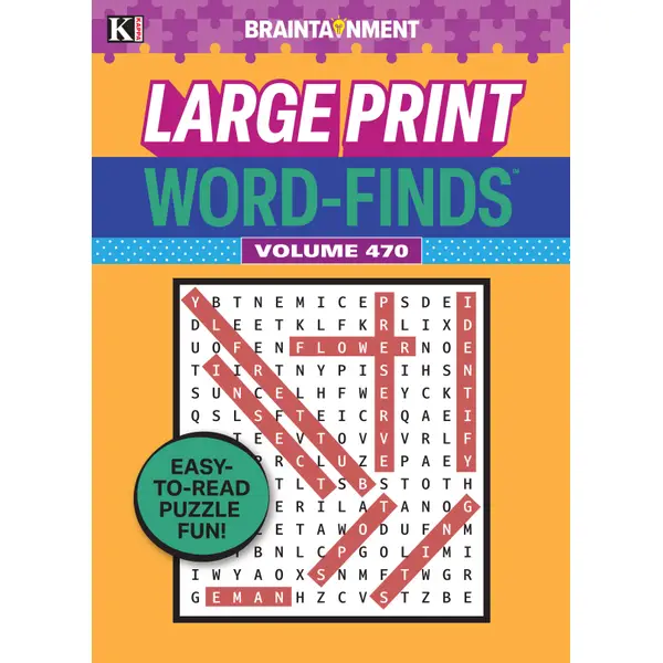 Kappa Easy-to-Read Word Find Puzzle Books - 2 Volume Set, Large Print, 96 Pages Each - View #8
