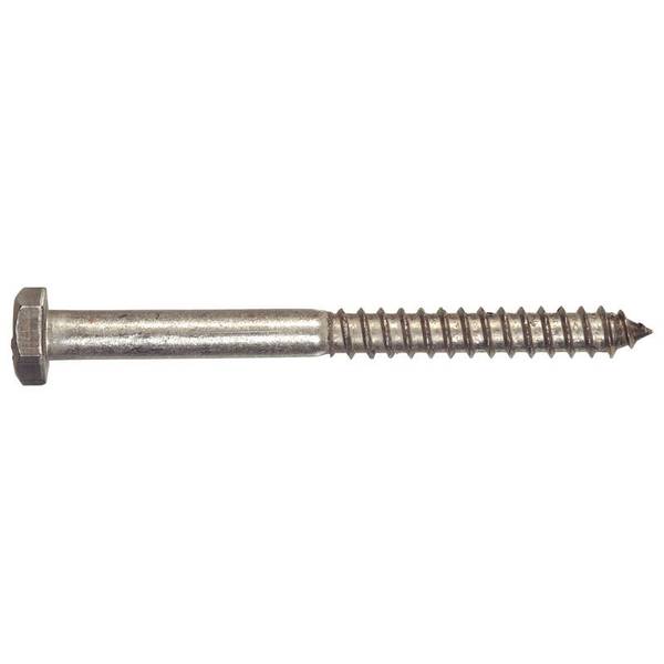 Viti A Testa Esagonale In Acciaio Inox 5/16 X 4 Pollice - 10 Pezzi, Per Legno E Muratura