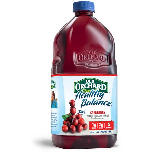 Old Orchard 64 oz Heathly Balance Diet Cranberry Juice 055417 Blain