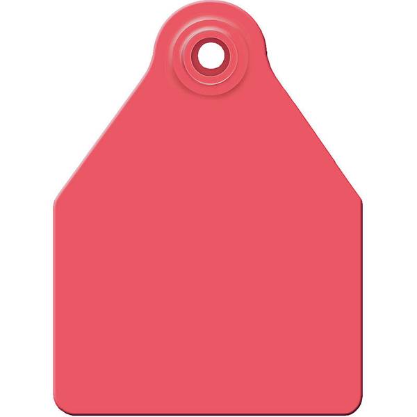 Allflex Large Blank Cattle Ear Tags, Red BLCALF/GSM20R Blain's