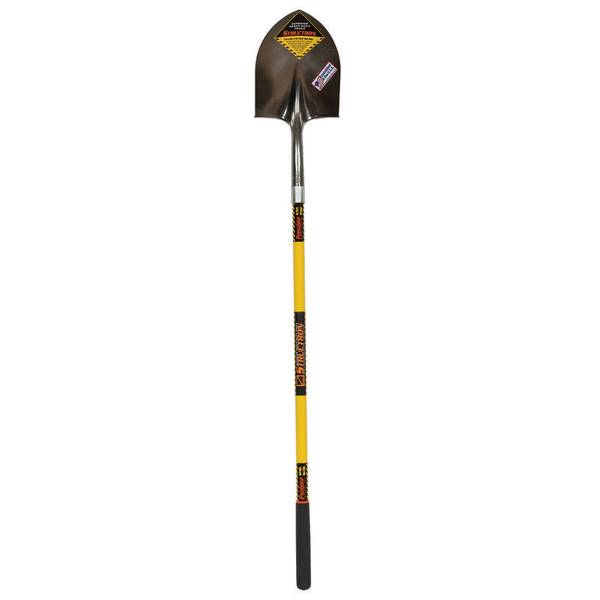 Closed Back Fiberglass Long Handle Round Point Shovel