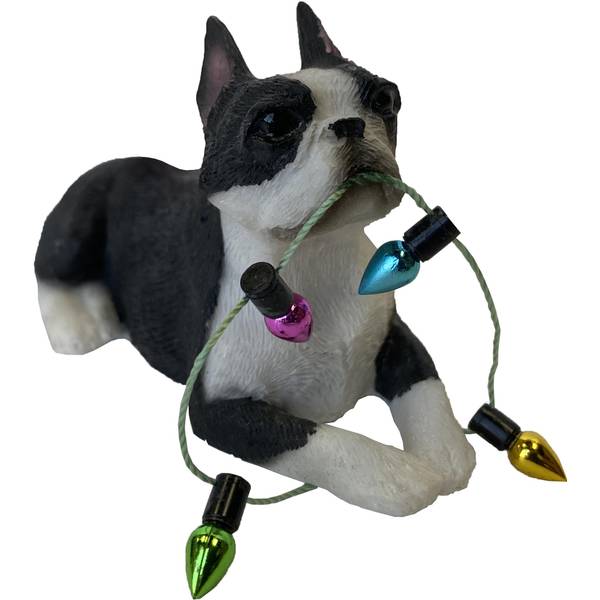Sandicast Boston Terrier Christmas Tree Ornament