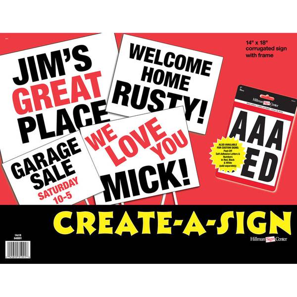 Photo of 14" x 18" Corrugated Create-A-Sign