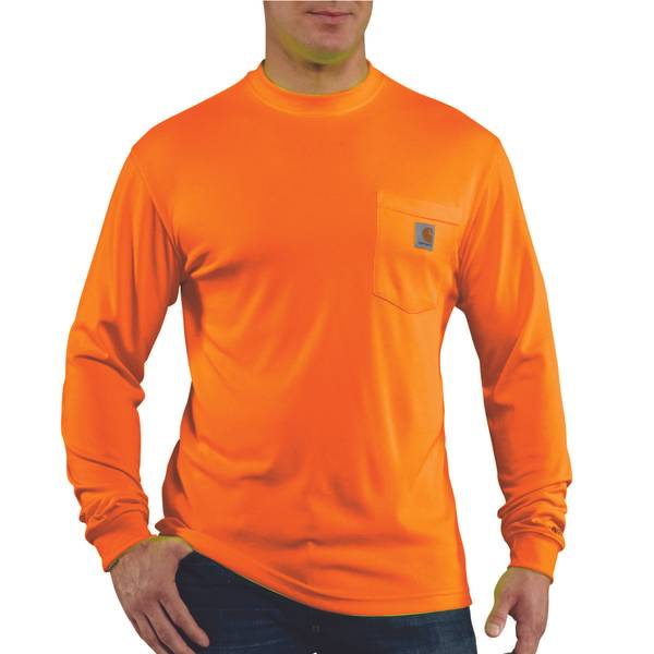 Carhartt Men's Force Color Enhanced Long Sleeve Work Shirt, Brite ...