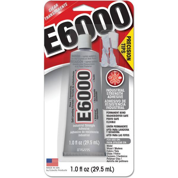 E6000 Automotive Industrial Multi Purpose Adhesive Sealant Permanent Bond  3.7 oz 76818300229