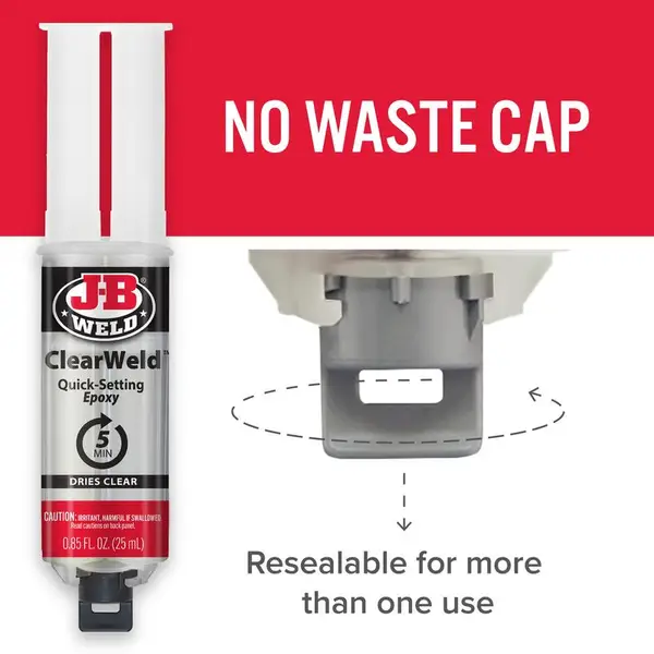 J-B Weld CLEARWELD SYRINGE-25ML - 50112 | Blain's Farm & Fleet