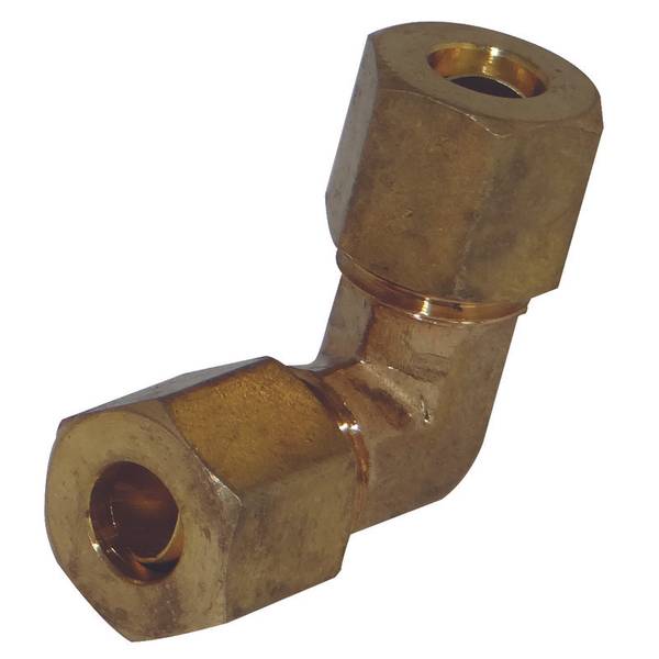 Lead Free Brass Compression Fittings - 45 Degree Elbows - 1/2 Tube O.D. x  3/8 MIP