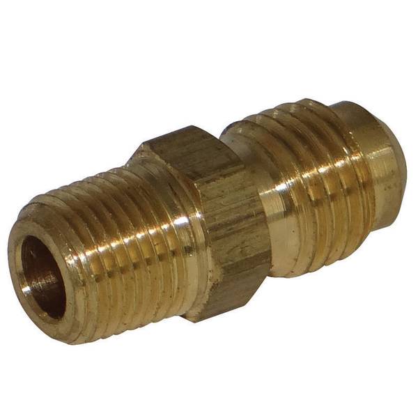 Generic Brass Compression Fitting 1/4 Male NPT 3/8 Tube OD Lot of 4 USED
