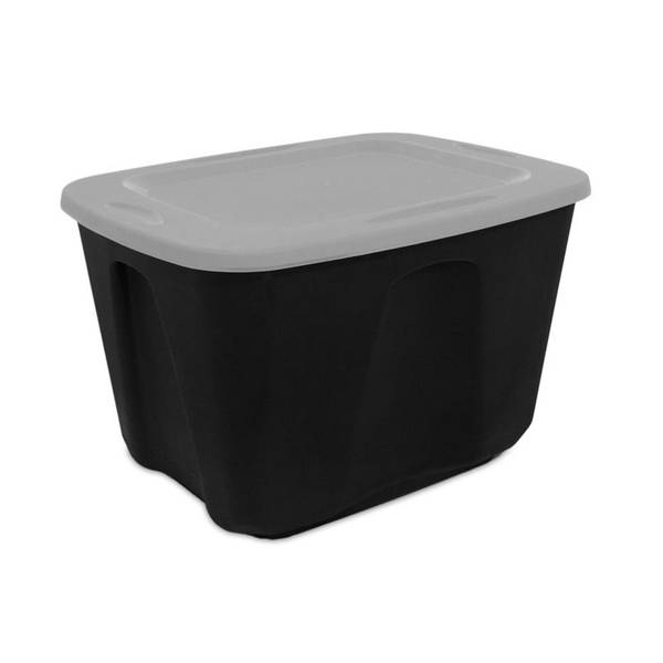 Homz Black 18 Gallon Storage Tote 6618BKTS.08 Blain's Farm & Fleet