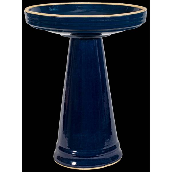 Burley Clay Products Heaven Blue Simple Elegance Birdbath, Heaven Blue ...