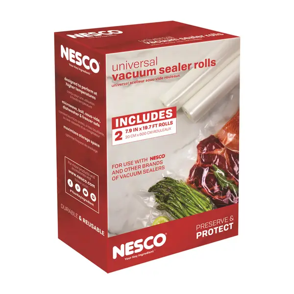 Nesco VS-02 130 Watt, Black & Silver Food Sealer with Bag Cutter