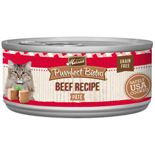 Merrick 5.5 oz Purrfect Bistro Beef Pate Grain Free Wet Cat Food