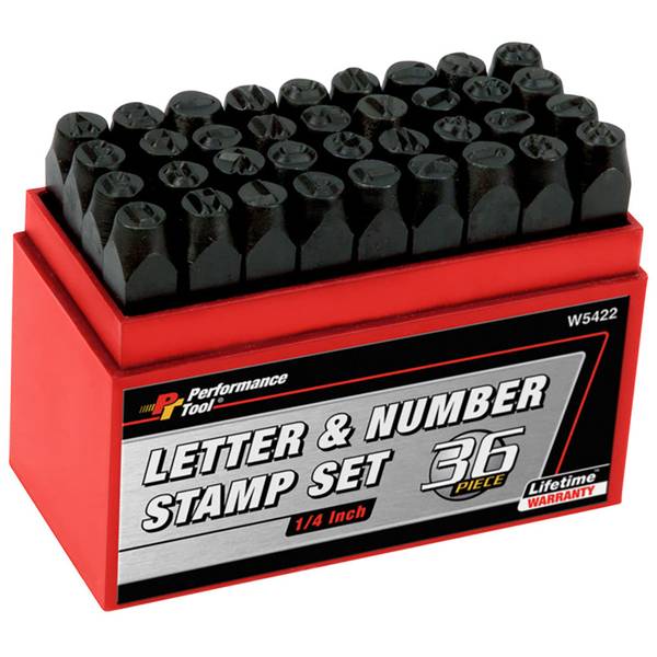 Performance Tool 1/4 Steel Letter/Number Stamp