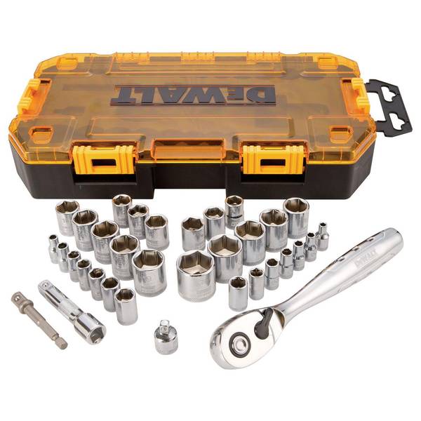 thumbnail image 2 of CALHAWK PRO 34pc Universal Ball Swivel Deep Impact Socket Set - 3/8 & 1/4 Drive, SAE & Metric 2 of 4