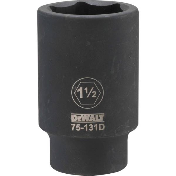DEWALT Impact Ready Drive Socket, 6 Points Deep, 3/4, 11/2