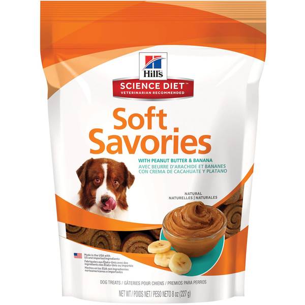 Hill's Science Diet Soft Savories Dog Treats, 8 oz bag, Peanut Butter
