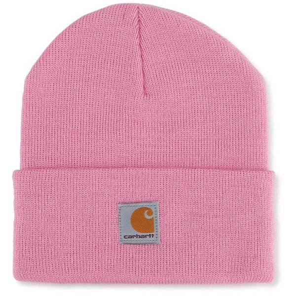 bright pink carhartt beanie