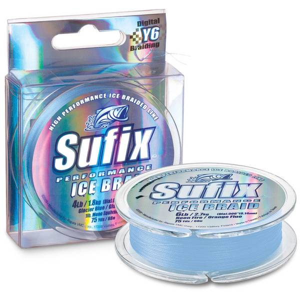Sufix Performance Glacier Blue Braid Ice Fishing Line, 6 lb 664006GB Blain's Farm & Fleet