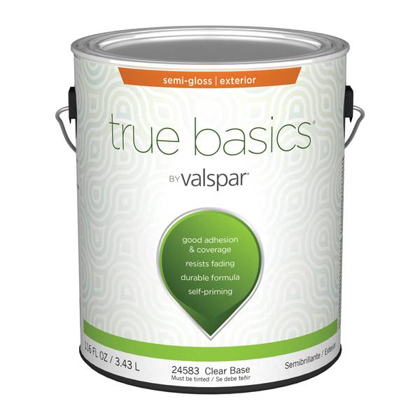 True Basics by Valspar Exterior SemiGloss Clear Base Paint & Primer 080.0024583.007 Blain's