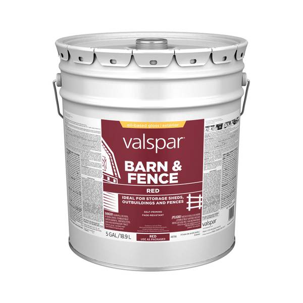 Valspar 5 gal Barn & Fence Gloss Oil Based Exterior Paint - Red