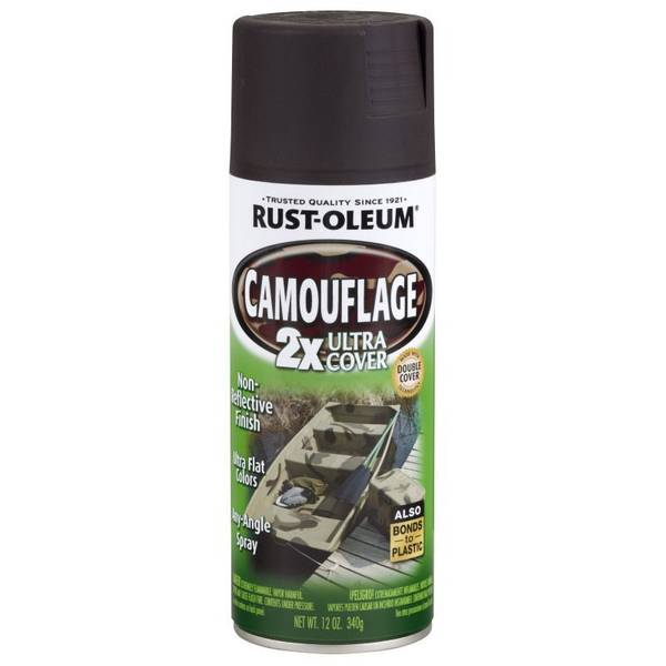 Rust-Oleum Camouflage 2X Ultra Cover 12 Oz. Flat Spray Paint, Deep
