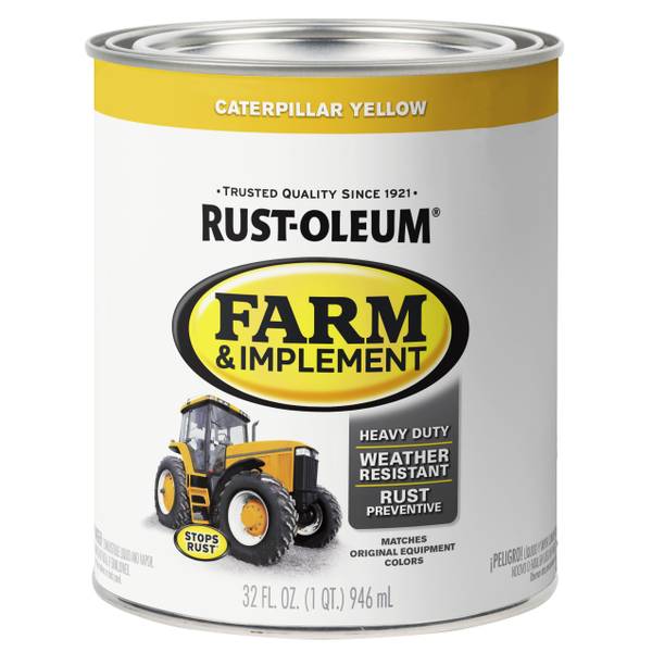 RustOleum Farm & Implement Caterpillar Yellow Paint 280163 Blain's